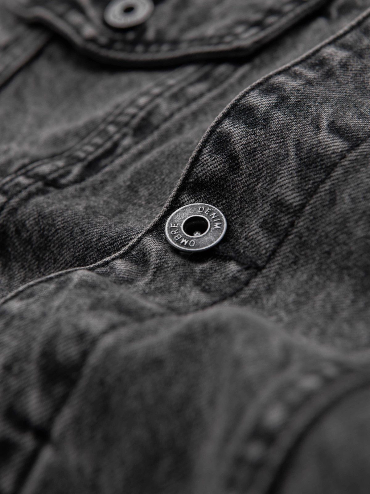 OMBRE Jeansjacke Herren-Jeansjacke mit Waschung
