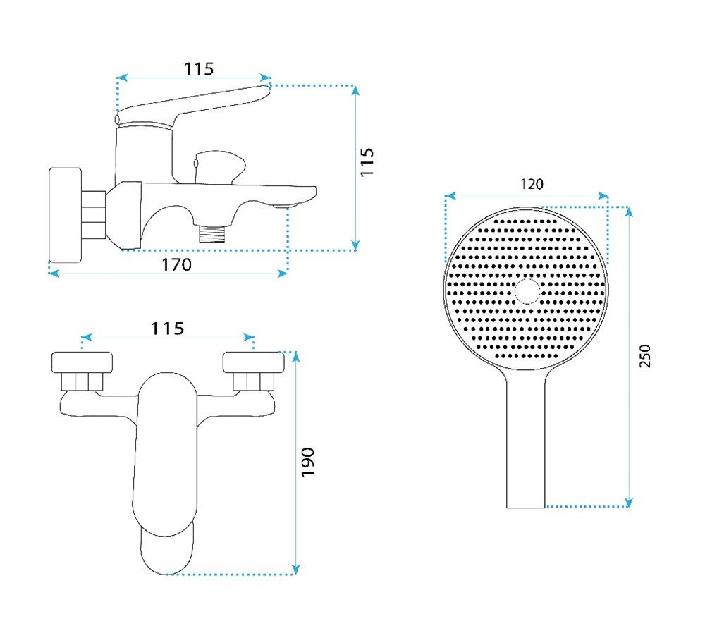 wohnwerk.idee Wannenarmatur Badewannenarmatur Wasserhahn Badewanne Gold Matt Gebürstet