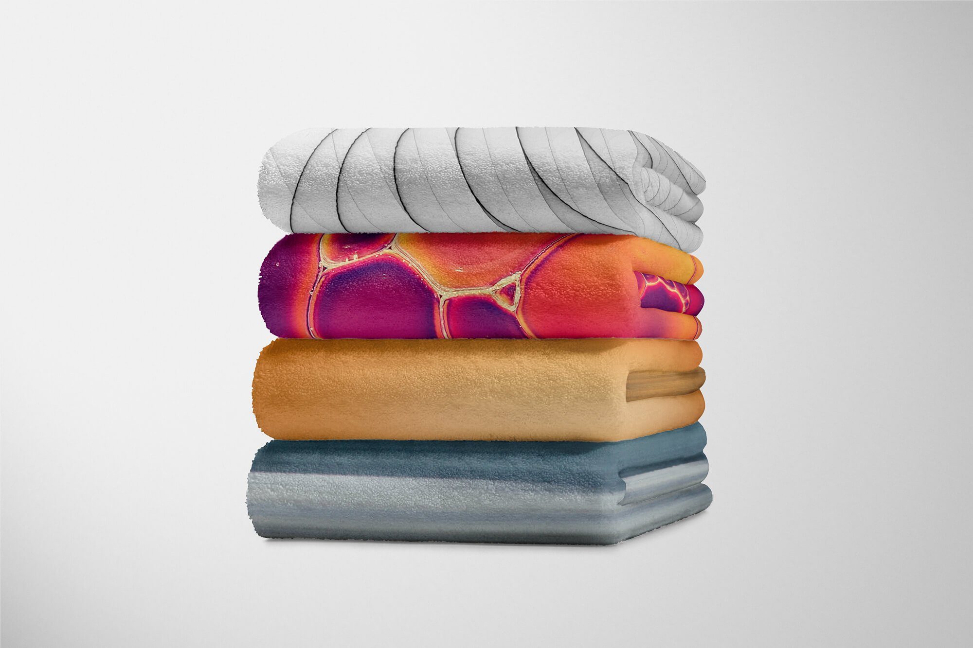 Handtücher Baumwolle-Polyester-Mix Art Kuscheldecke mit Sonnenuntergang Horizont Handtuch Fotomotiv Mee, Sinus (1-St), Saunatuch Strandhandtuch Handtuch