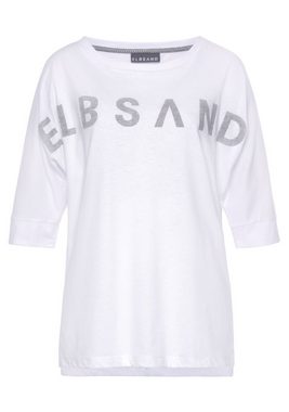Elbsand 3/4-Arm-Shirt Iduna mit Logoprint, Baumwoll-Mix, lockere Passform