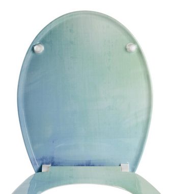 Calmwaters WC-Sitz Motiv Textur, Motiv Farbenfroh, Duroplast, Absenkautomatik, Montage unten, 26LP5403
