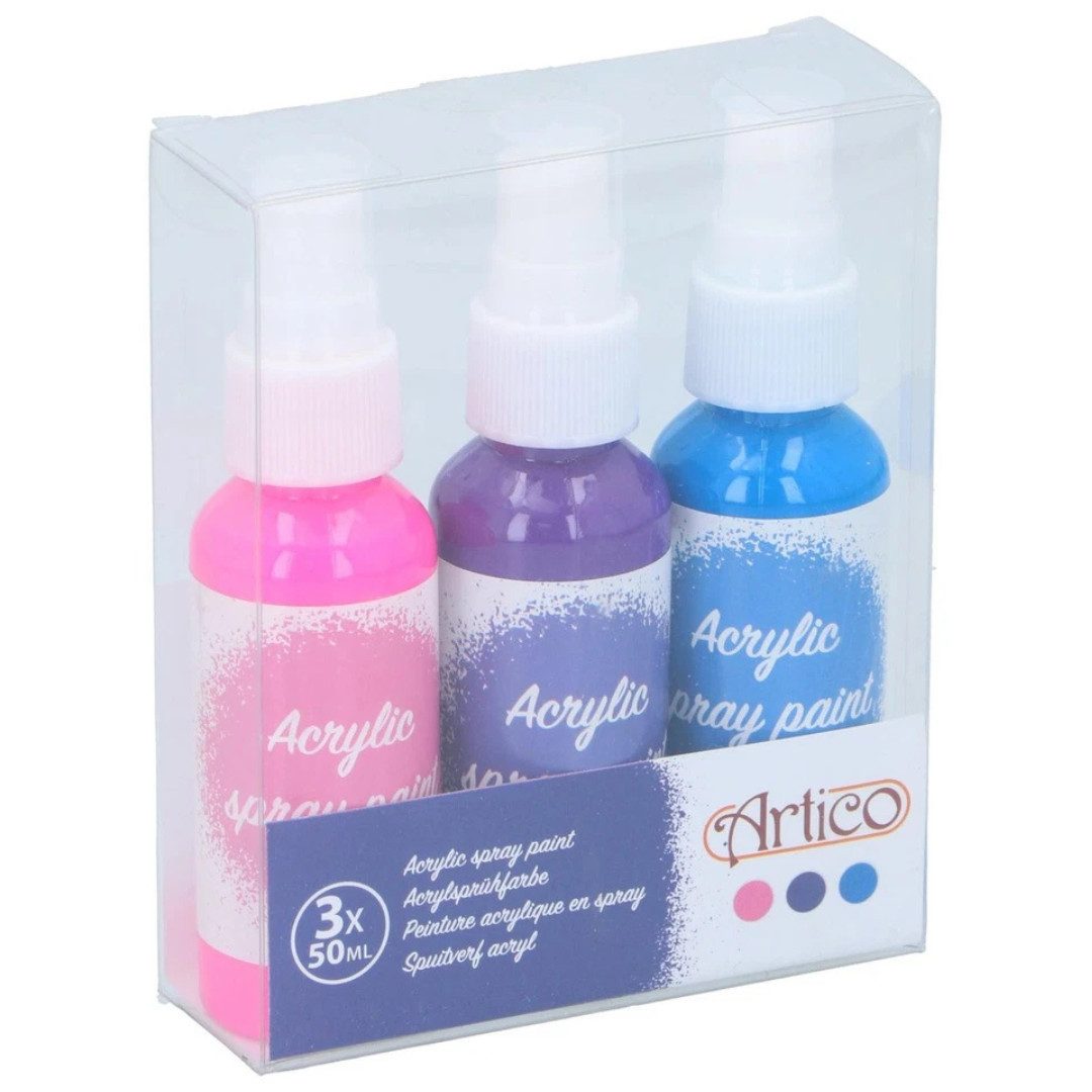 Artico Acrylfarbe ARTICO Acrylfarben Set 3x50 ml – verschiedene Farbkombinationen, Schnell trocknend