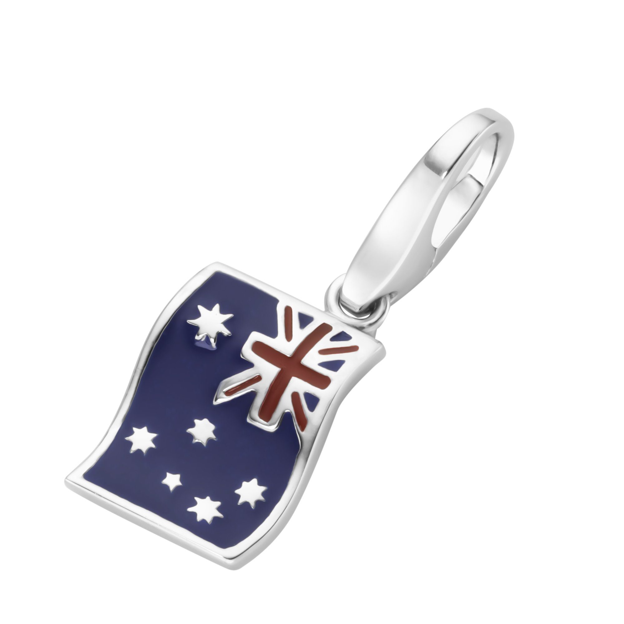 GIORGIO MARTELLO MILANO Charm-Einhänger Australien-Flagge, Silber 925