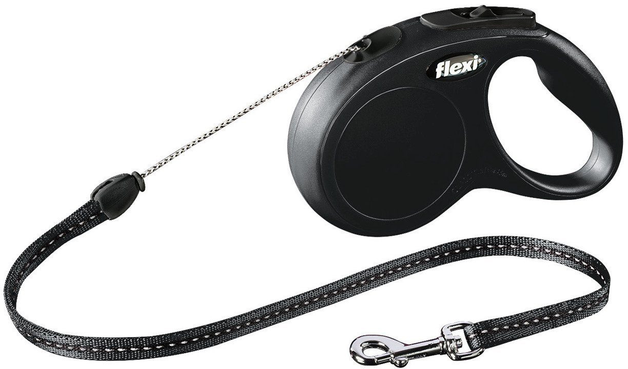 Hundeleinen-Führungsstange Flexi Hundeleine New Classic S schwarz, Seil