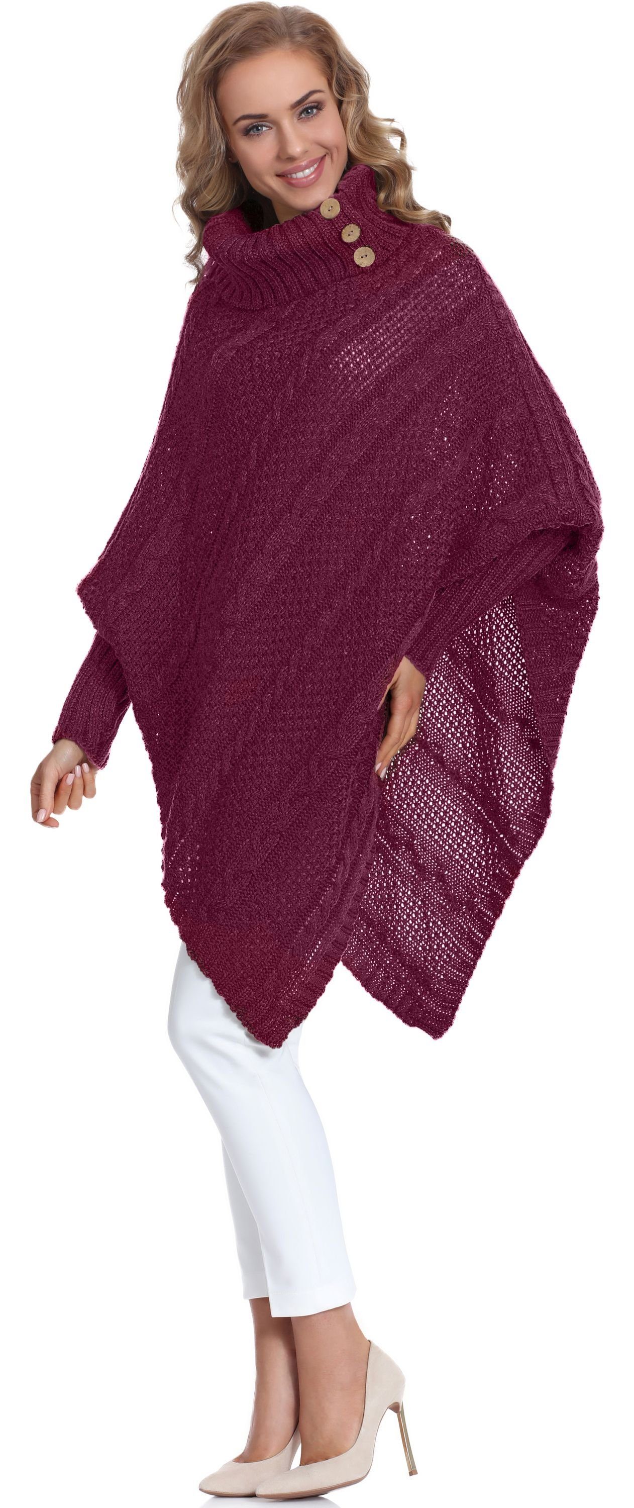 Merry Style Strickponcho Damen Poncho C46l4 günstig online kaufen