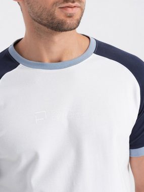 OMBRE T-Shirt T-Shirt für Herren aus Baumwolle mit Reglan