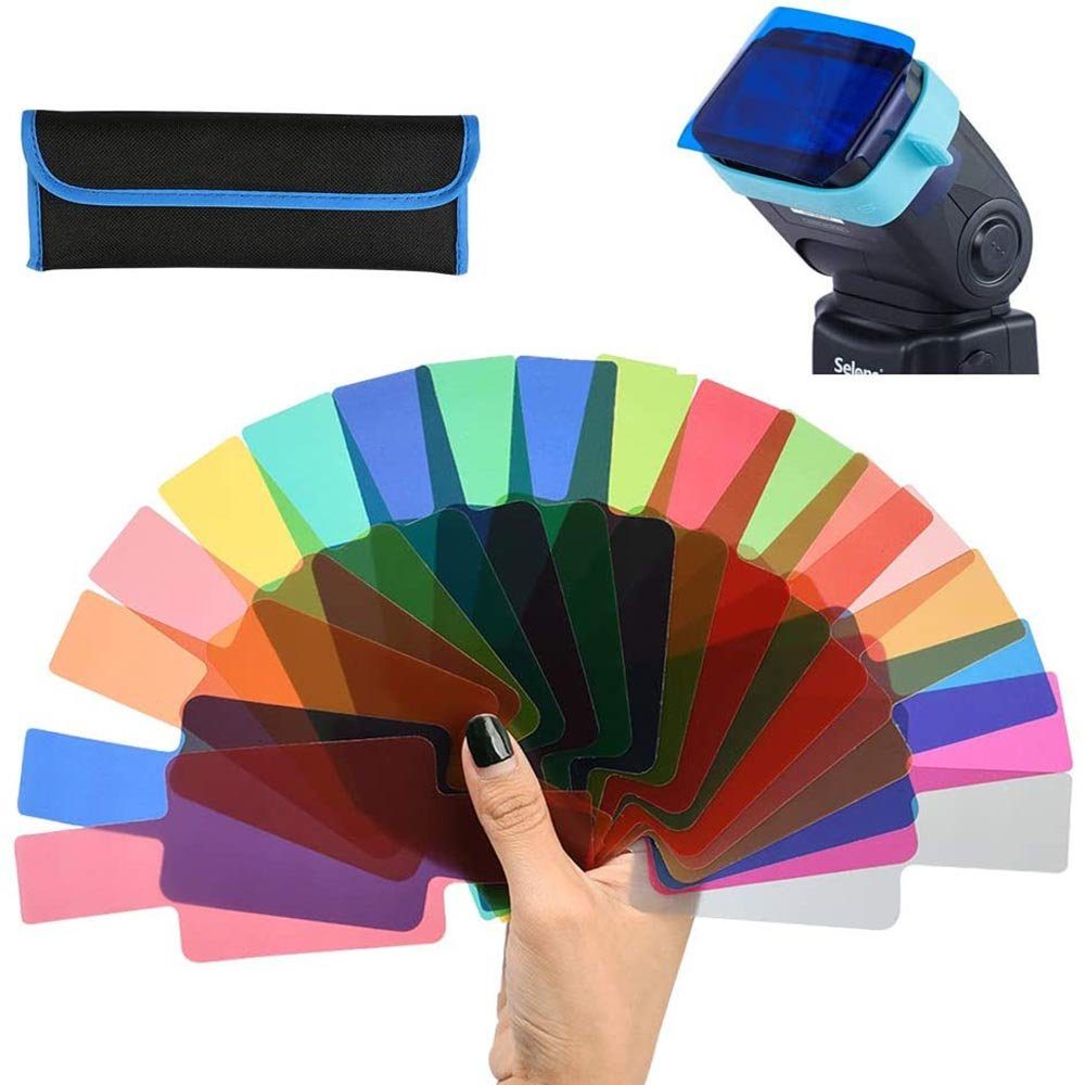 BEARSU »20 Farbblitzgelfilter für Kamera Farbkorrekturfilter  Universal-Beleuchtungsgelfilter für die Fotografie, mit Fixband und  Aufbewahrungstasche« Farbfilter online kaufen | OTTO