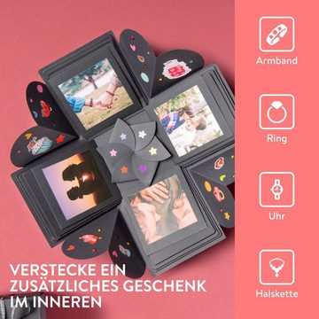 int!rend Fotoalbum Kreative Fotobox zum Selbermachen - Explosionsbox als Geschenk, DIY Explosionsbox - Fotobox Geschenk