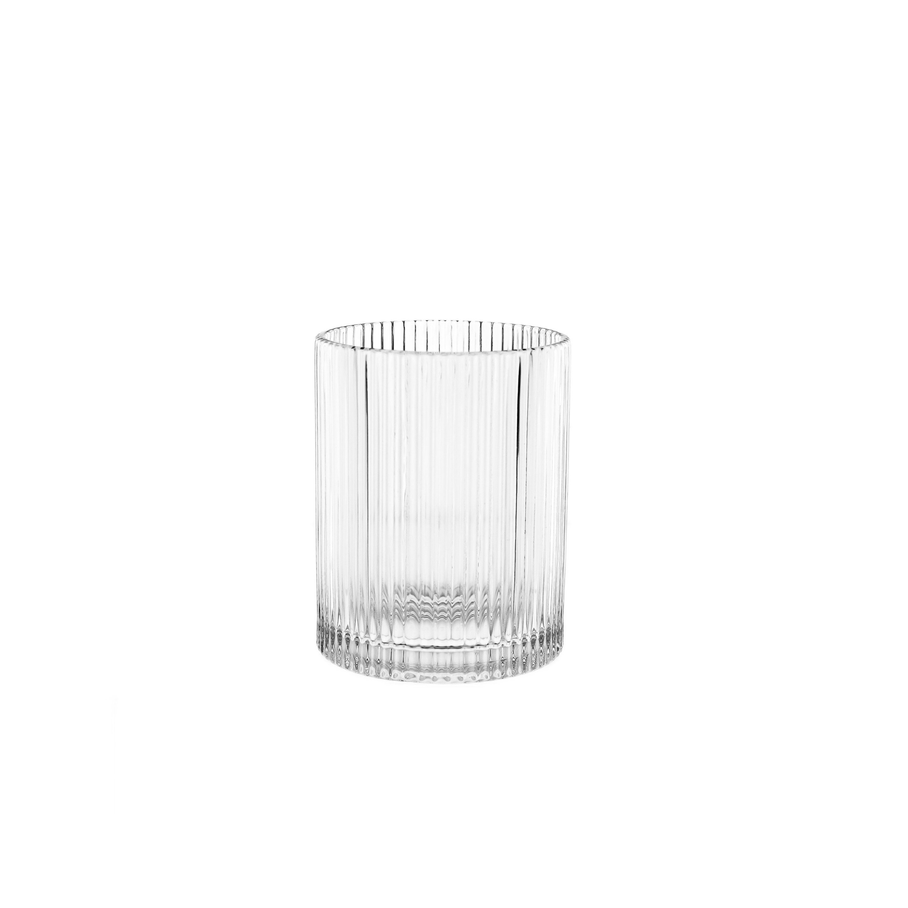 Almina Gläser-Set Terra Corta Trinkgläser 290 ml - 6-teiliges-Set in Relief-Design, 6-tlg., Glas
