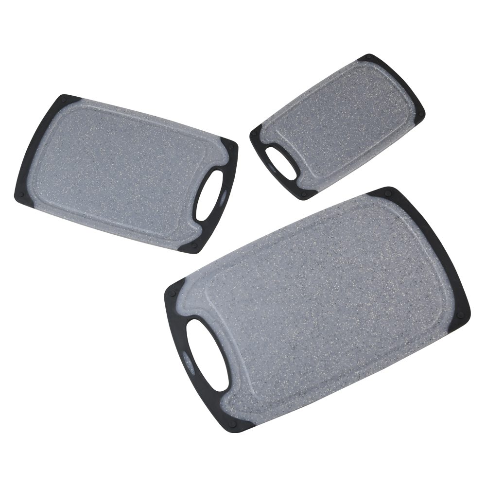 KESPER® Schneidebrett mit Saftrille und Antirutsch, Kunststoff, (Set, 3-St), 3 verschiedene Größen – Bild 2 von 5