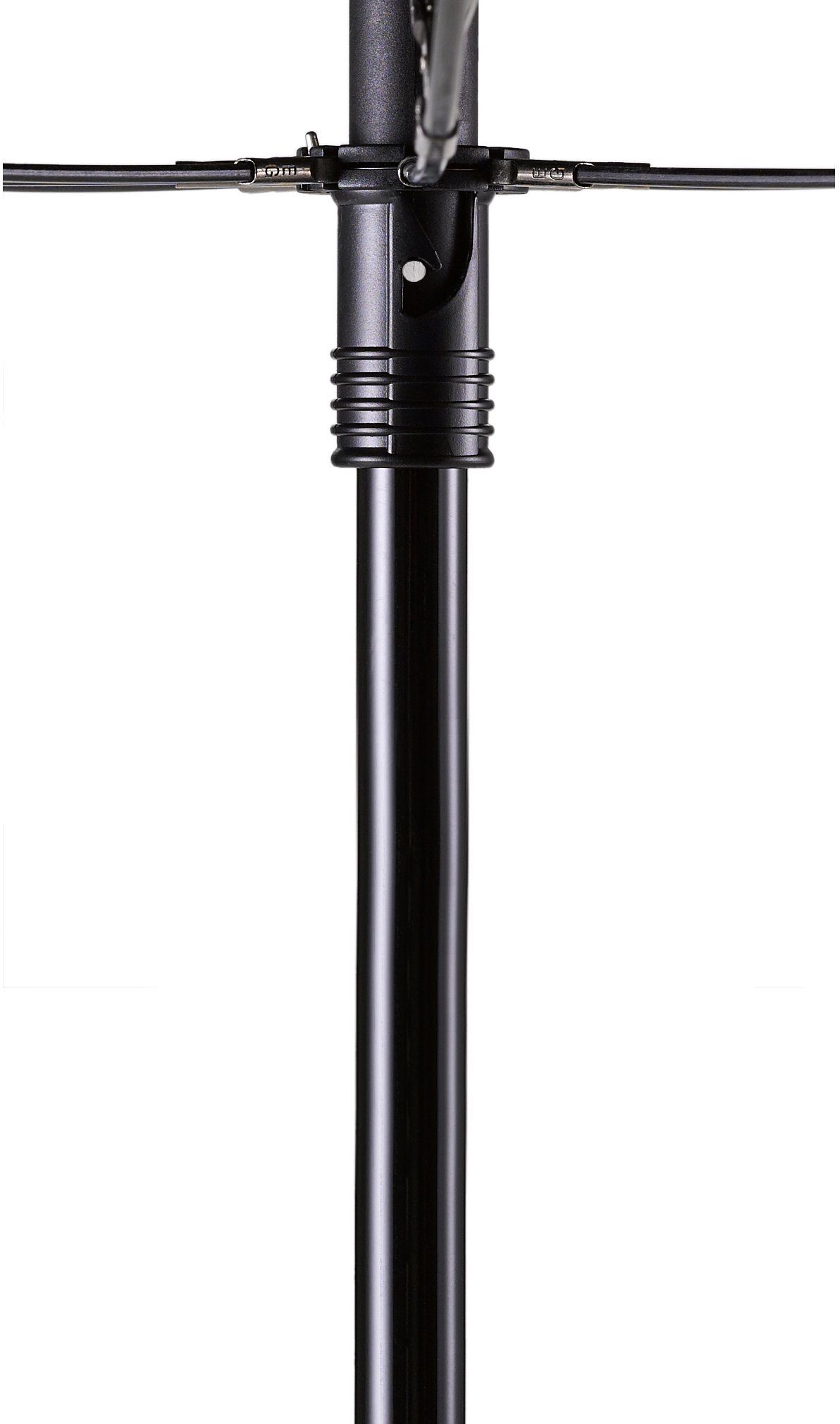 EuroSCHIRM® handfrei teleScope handsfree, Taschenregenschirm schwarz, tragbar