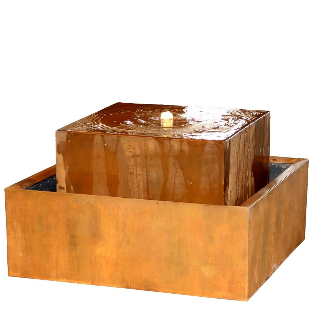 Seyila Home Gartenbrunnen Cortenstahl Wasserbrunnen Rost, günstig online kaufen