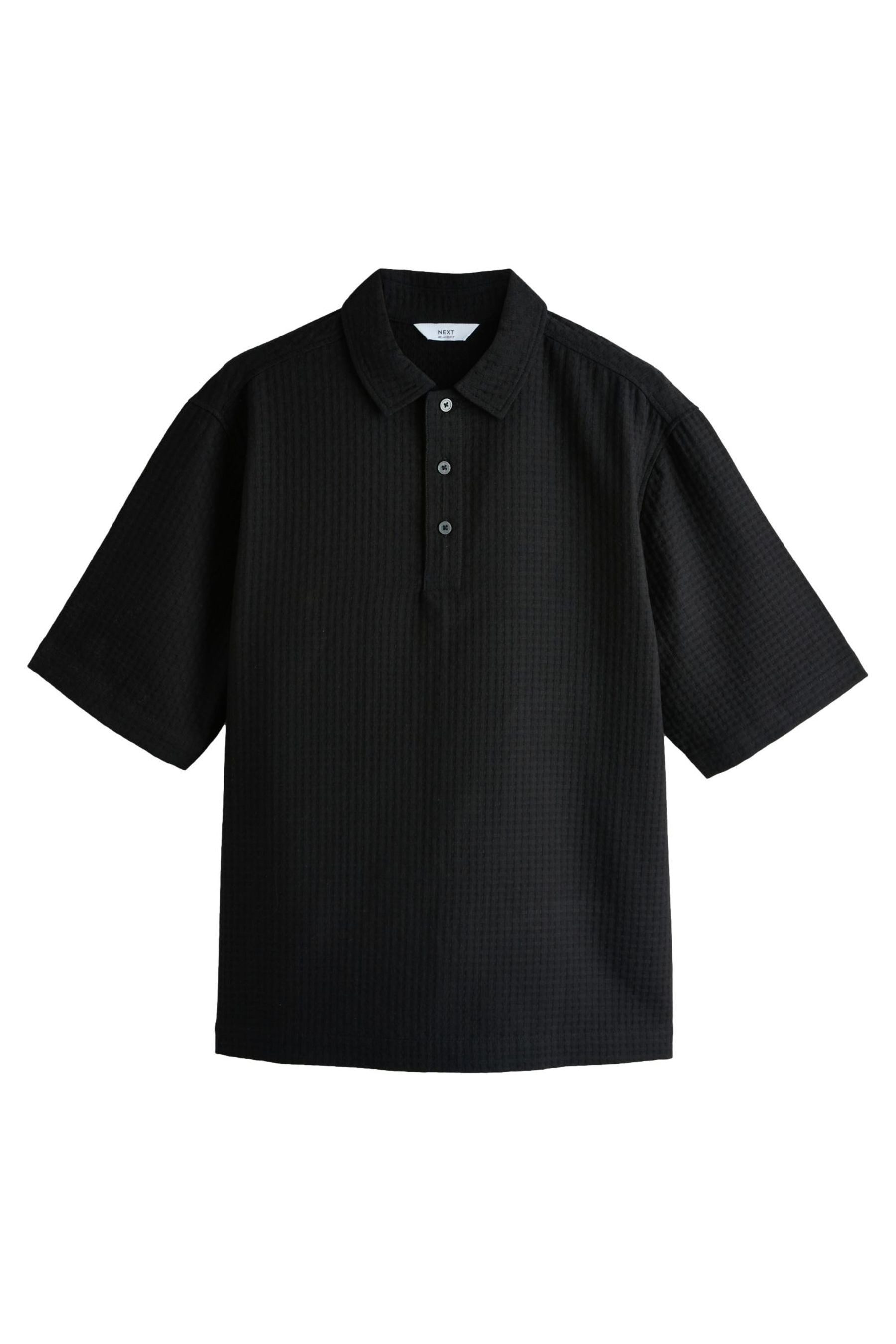 Poloshirt Strukturiertes Polo-Shirt aus Webstoff