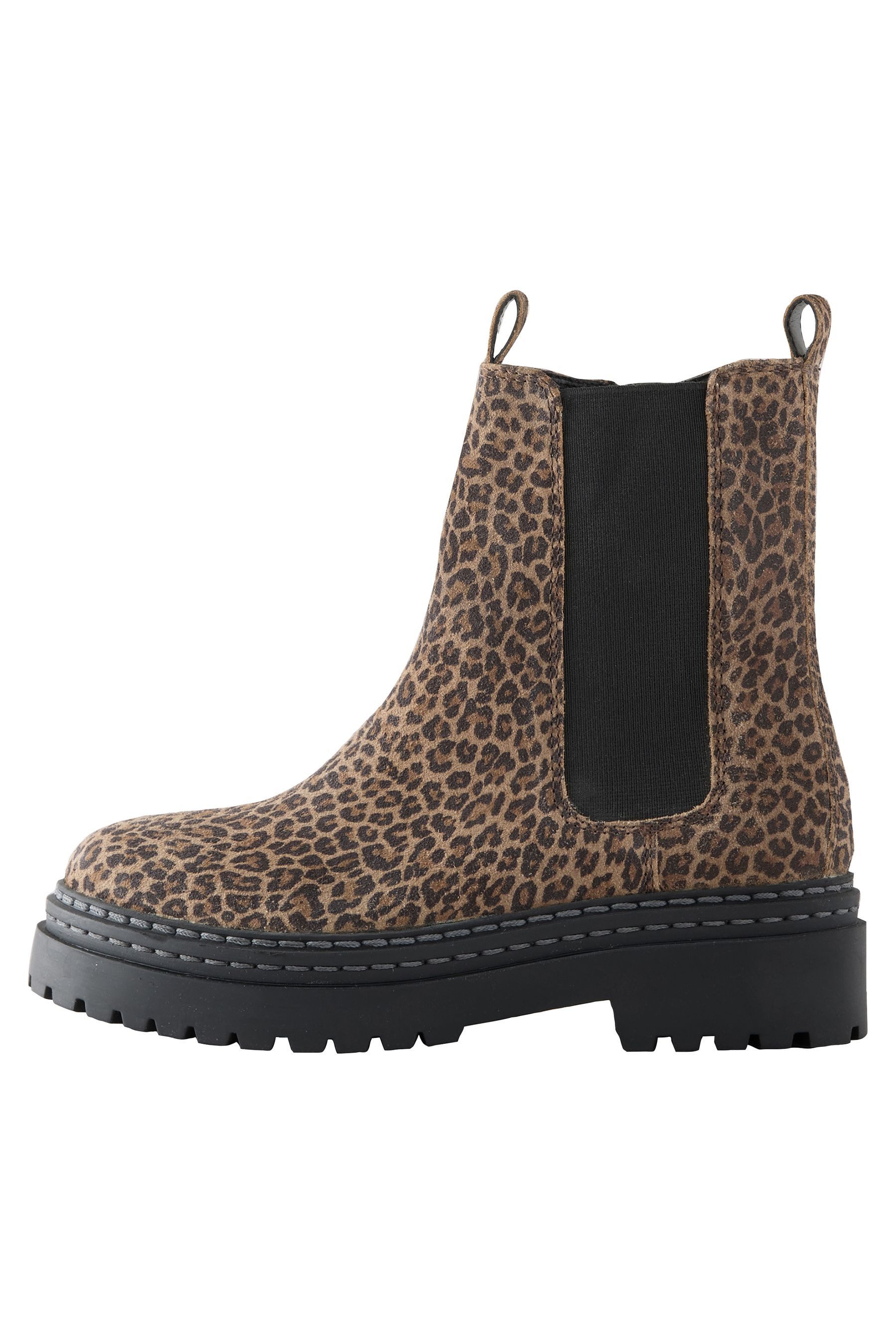 Next Klobige Chelsea-Stiefeletten aus Leder Chelseaboots (1-tlg)