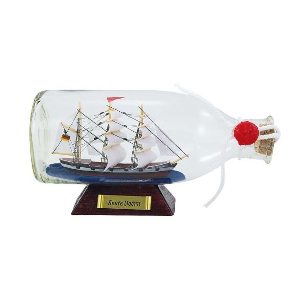 Dekoobjekt Buddelschiff, Flaschenschiff "Seute Deern", 16 cm.