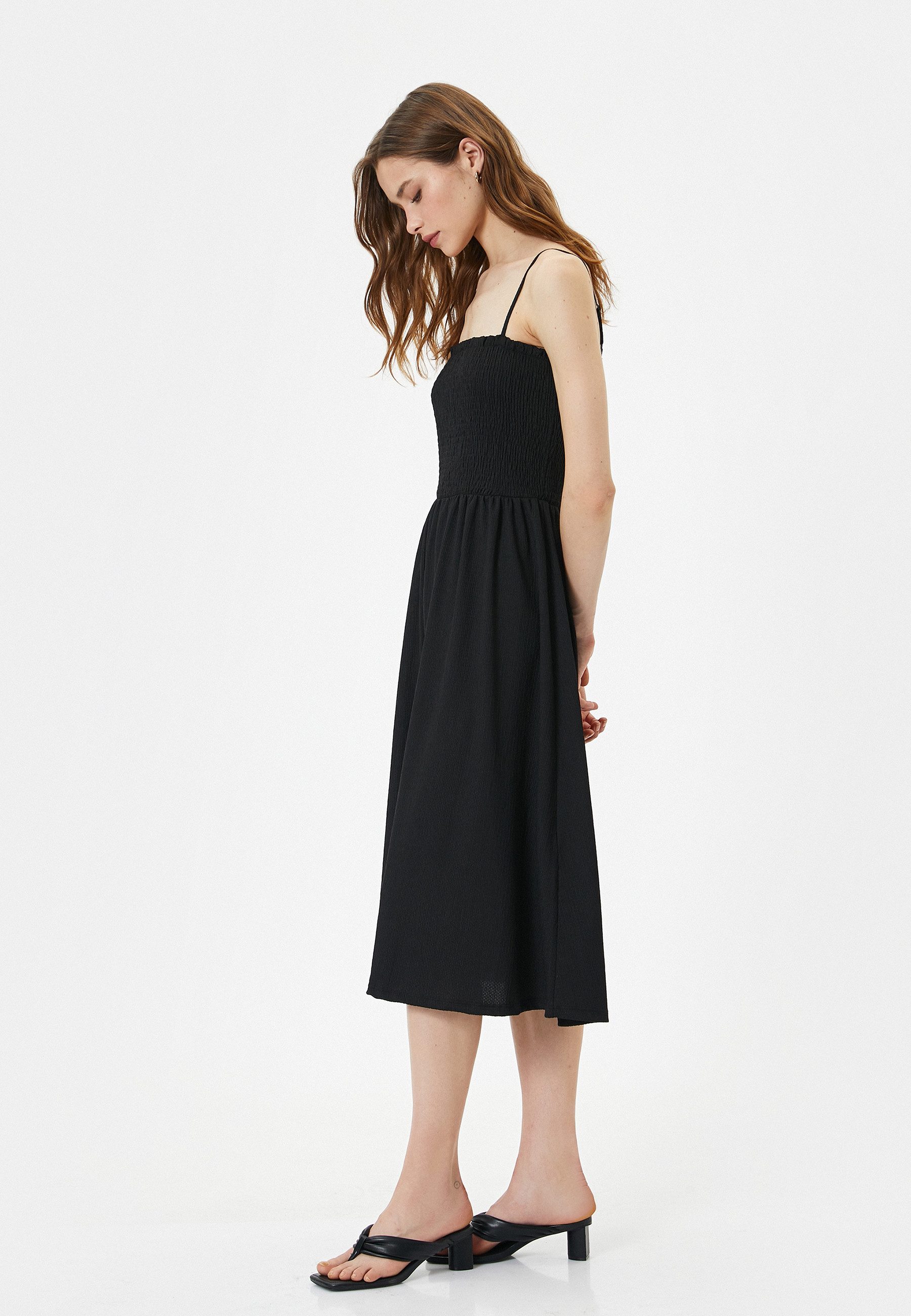 Midikleid Midi Länge Mit Schlag(Halbkreis) Kleid