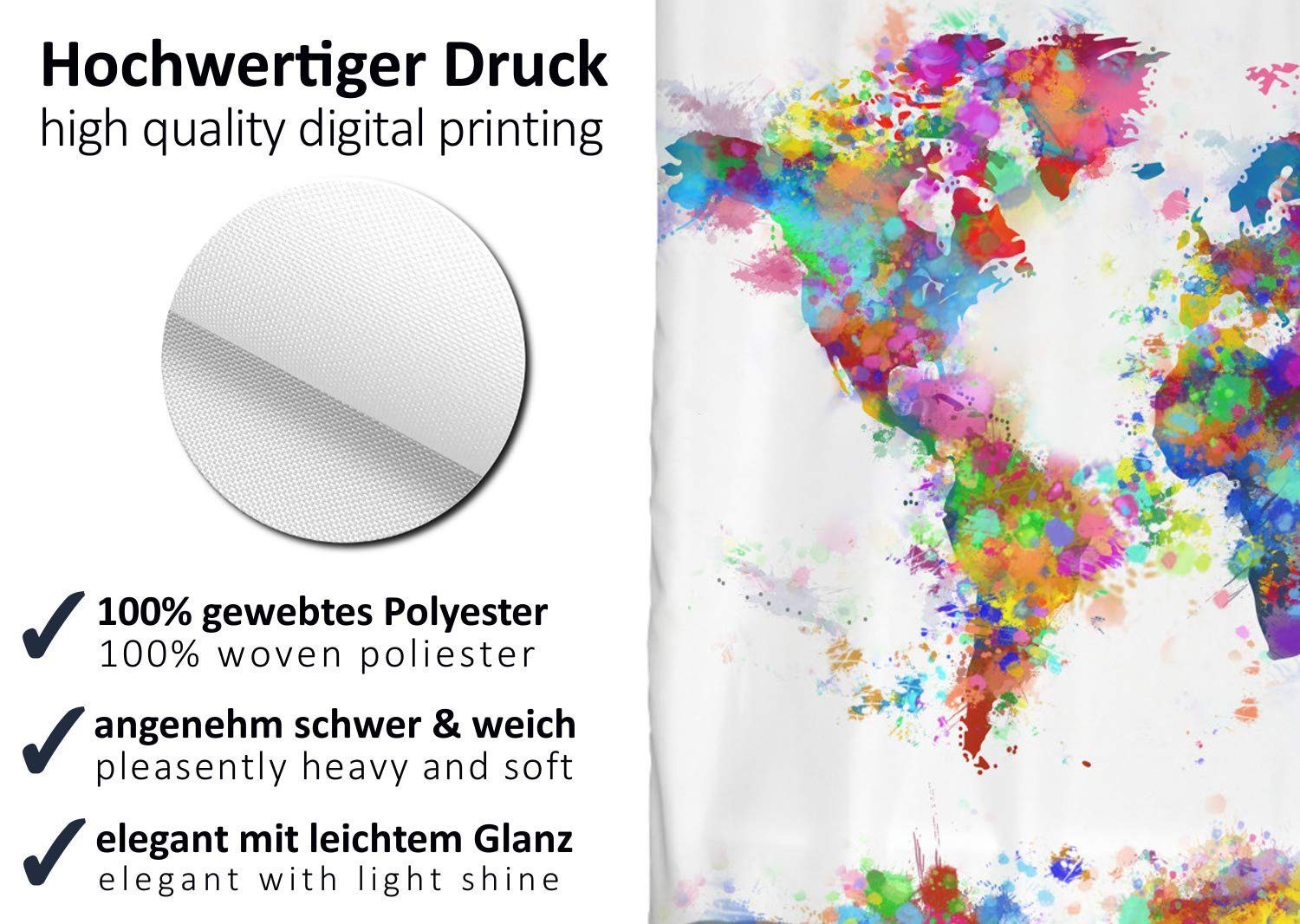 Arteneur Duschvorhang Breite 120 cm, Anti-Schimmel günstig online kaufen