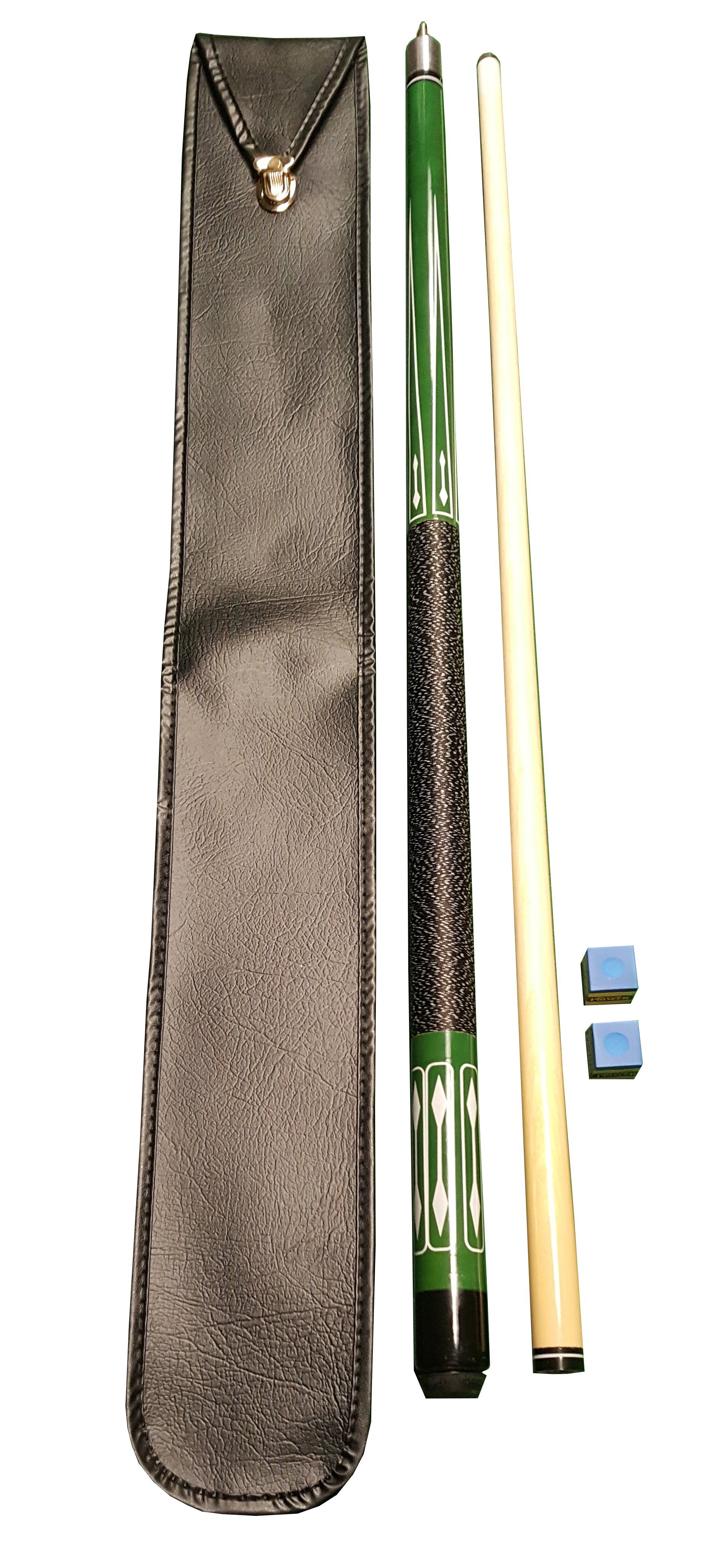 Tasche 2 West Set Billardtisch Stücke - + Billard JW-2 (1-tlg) John Queue + Kreide,