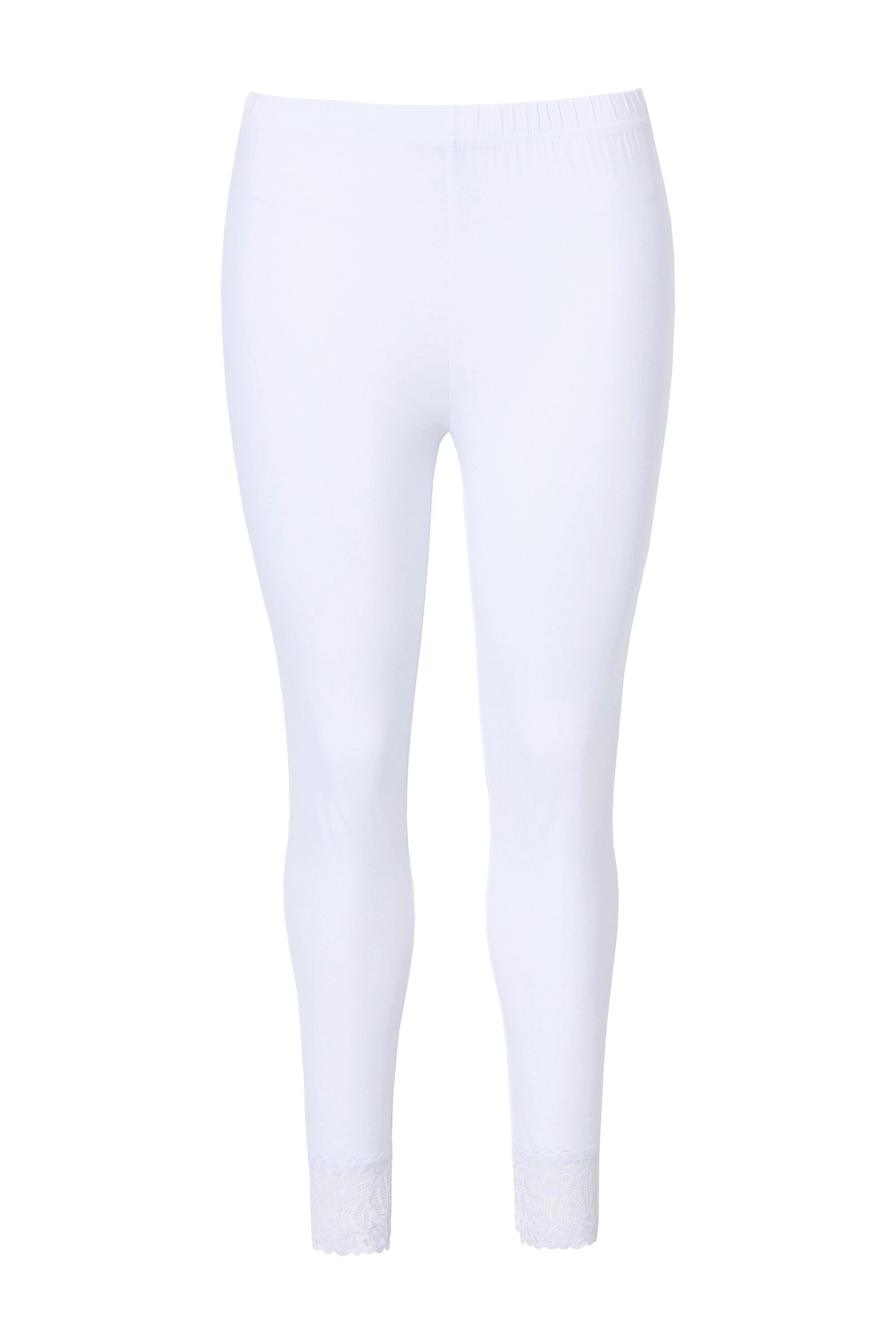 Ulla Popken Funktionshose Leggins Spitzensaum günstig online kaufen