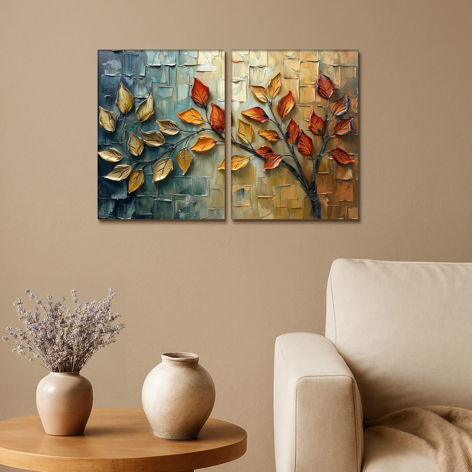 MuchoWow Leinwandbild Baum - Blätter - günstig online kaufen