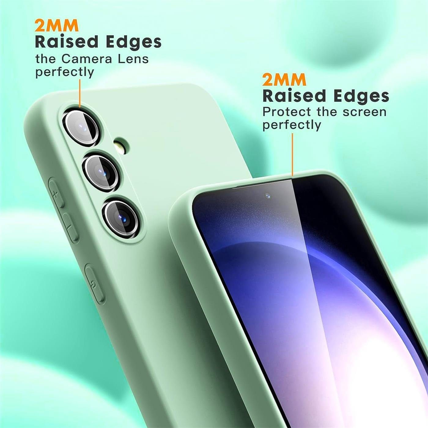 CoolGadget Handyhülle Silikon Case für das Samsung Galaxy A54 5G Slim TPU Cover 6,4 Zoll, Weiche Schutz Hülle mit Innen Fleece aus Stoff Handy Tasche – Bild 2 von 5