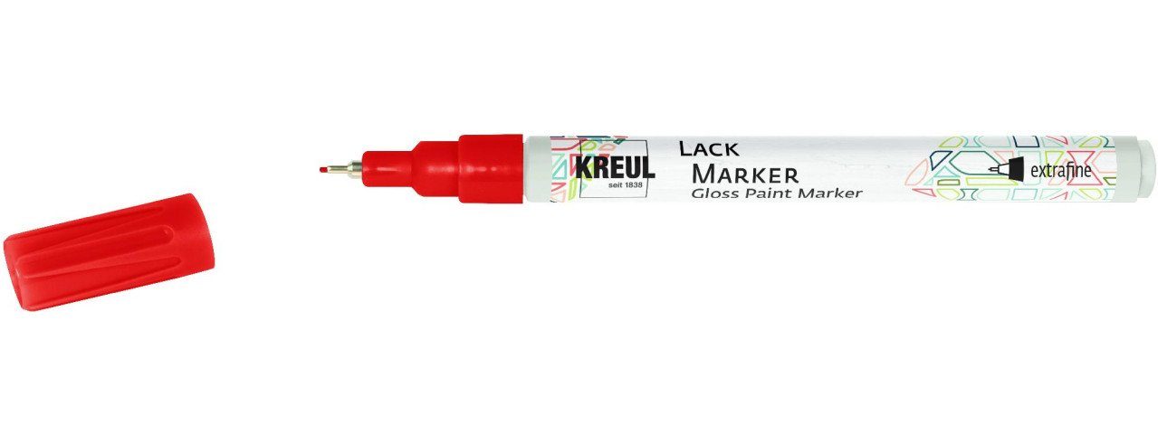 Kreul Künstlerstift Kreul Lack Marker extrafine rot, 0,8 mm