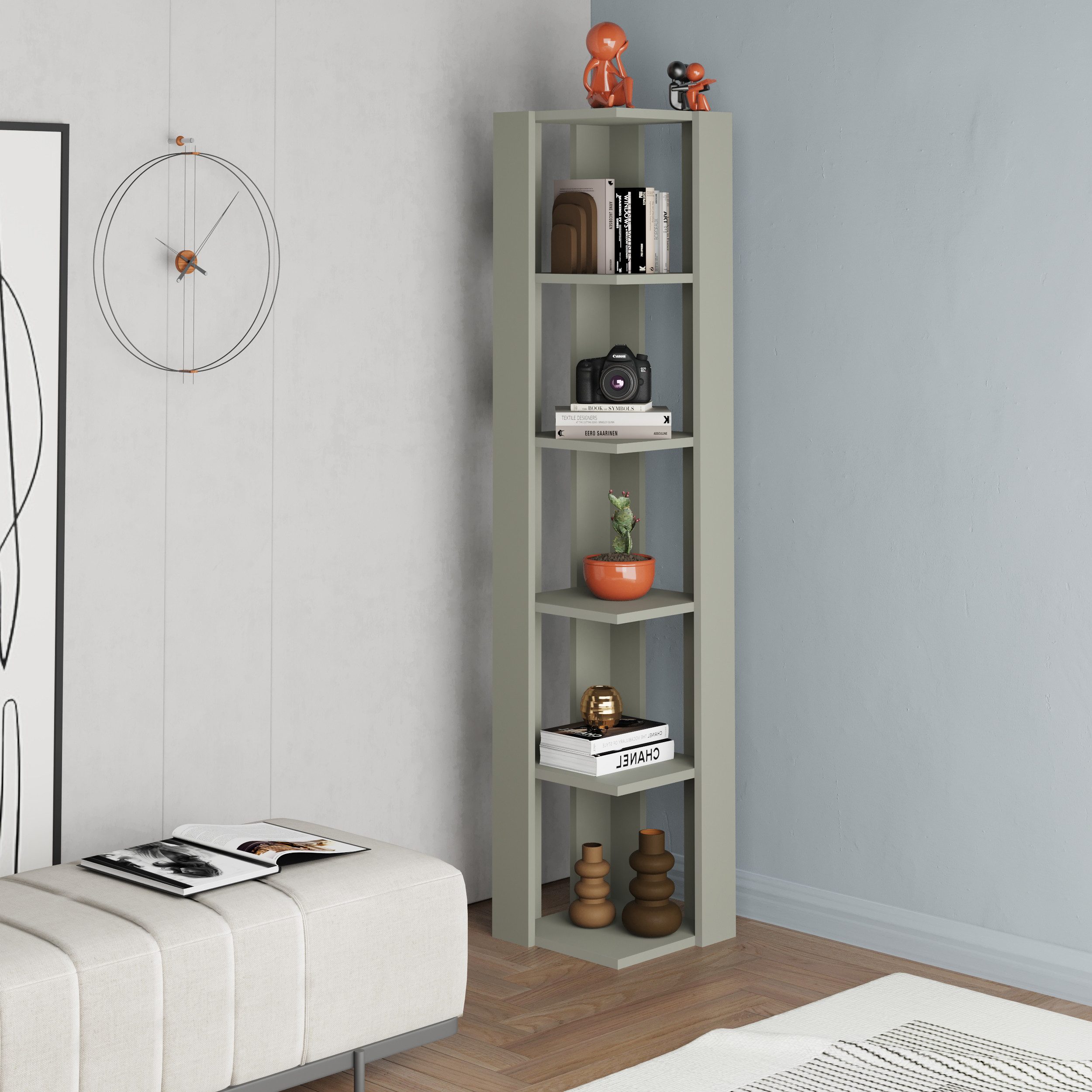 Decortie Eckregal Nati, Eck-Bücherregal, 34 x 34 x 161 cm günstig online kaufen