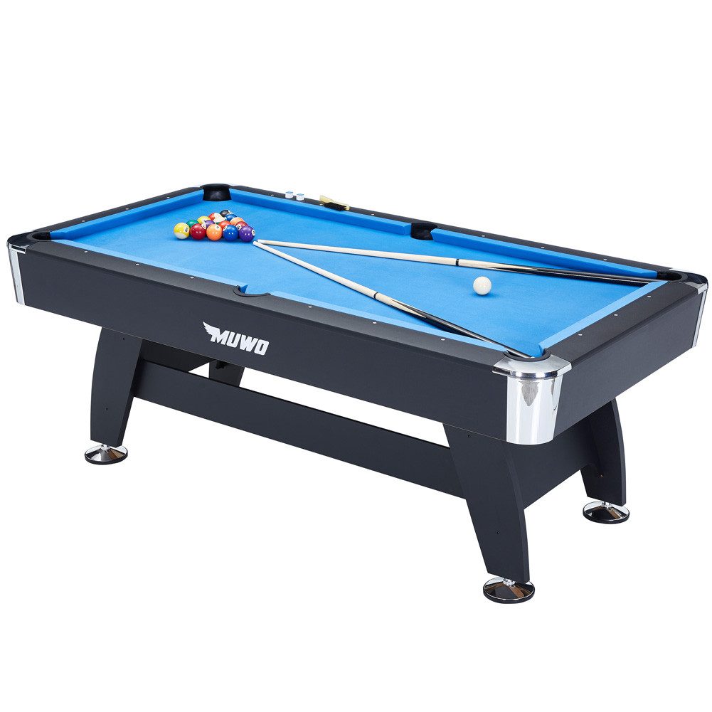MUWO Billardtisch "Winner Gold" Billardtisch 214x112x81cm + Zubehör