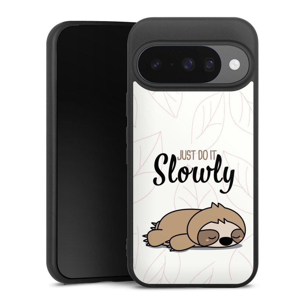 DeinDesign Handyhülle Tiere Faultier lazy sunday Just Do It Slowly Sloth, Google Pixel 10 Silikon Hülle Premium Case Handy Schutzhülle