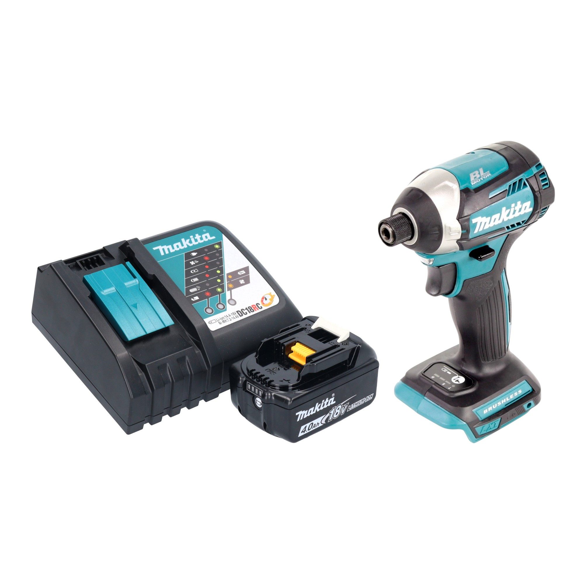 Makita Akku-Schlagschrauber DTD 154 RM1 Akku Schlagschrauber 18 V 175 Nm 1/4" Brushless + 1x Akku