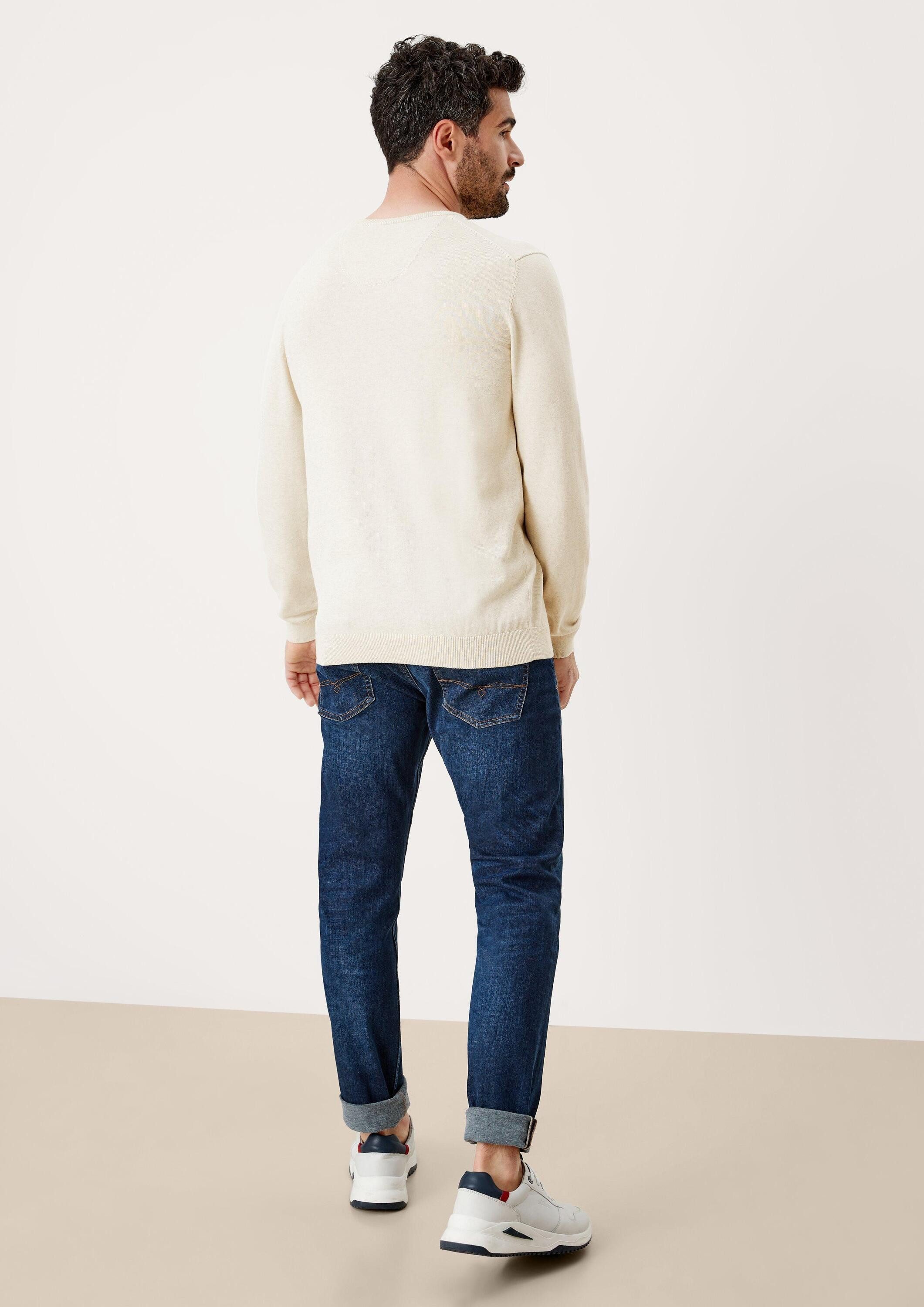 s.Oliver Longpullover Strickpullover Pullover aus Feinstrick
