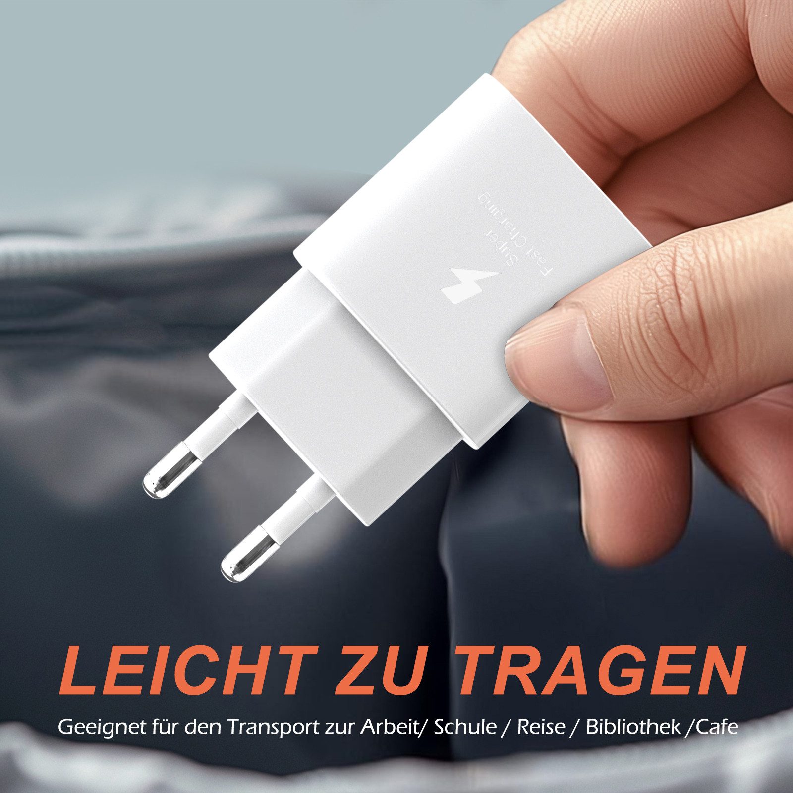 neue dawn 25W USB C Schnellladegerät für Samsung Galaxy S25 S24 S23 S22 S21 S20 USB-Ladegerät (1-tlg., für Samsung A17 A16 A80 A70 A56 A55 A54 A53 A52s A35 A34  – Bild 5 von 5
