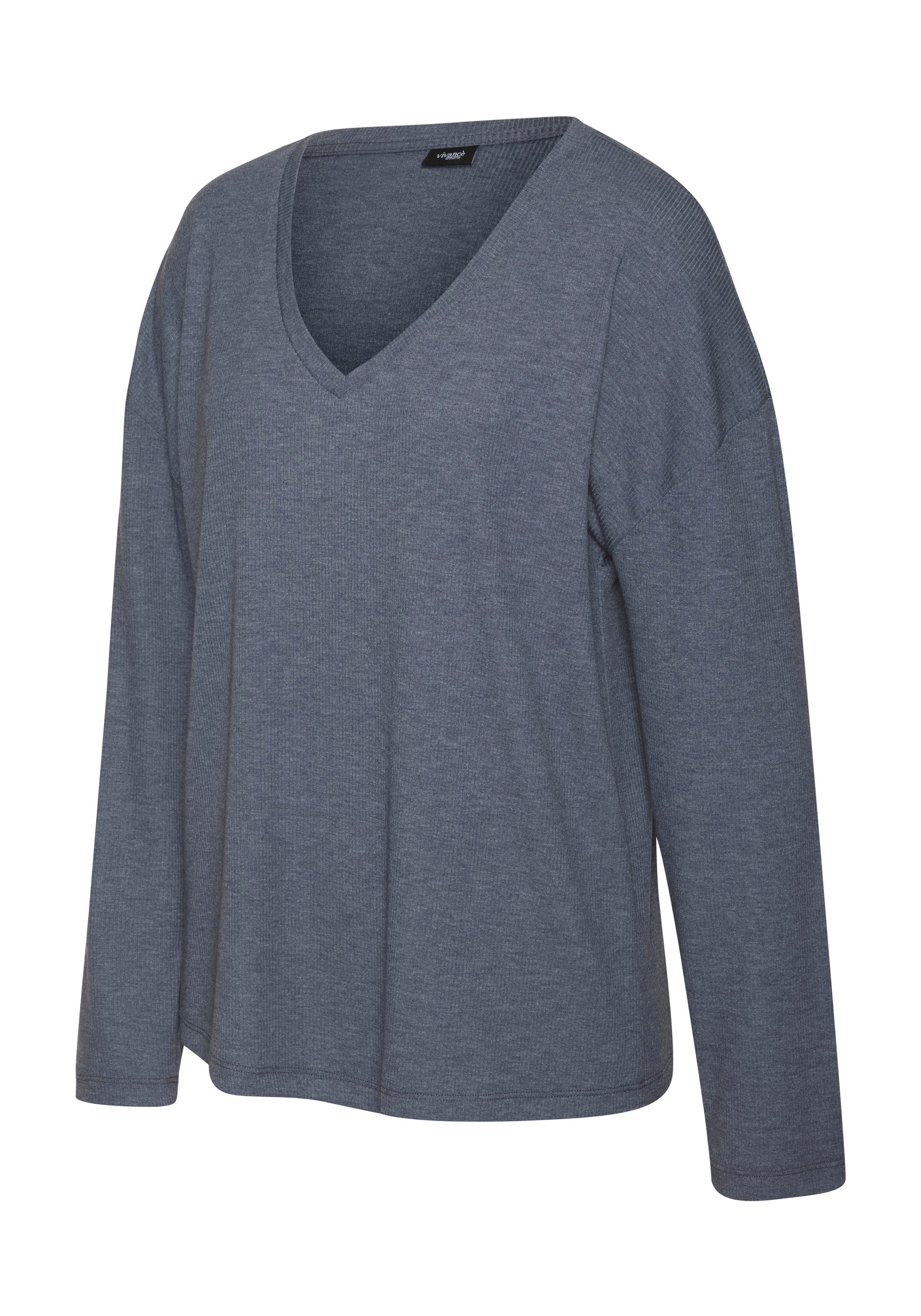 Vivance Dreams by Lascana Langarmshirt in weicher Rippqualität