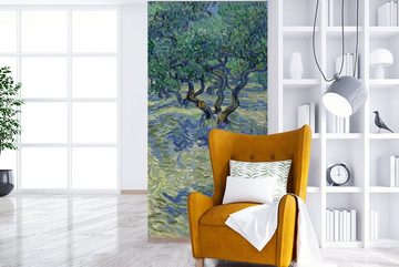MuchoWow Fototapete Der Olivenhain - Vincent van Gogh, Matt, bedruckt, (2 St), Vliestapete für Wohnzimmer Schlafzimmer Küche, Fototapete