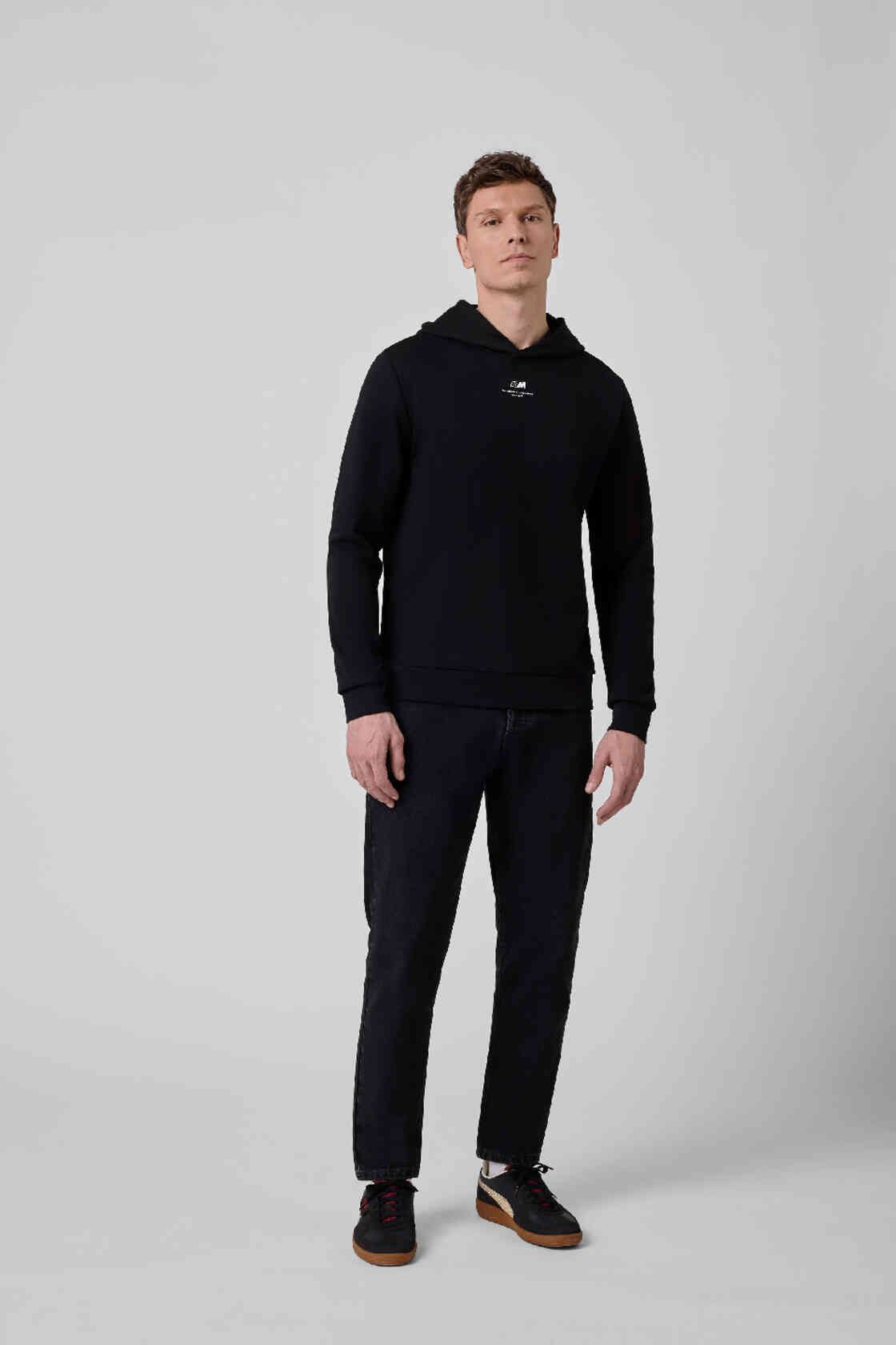 BMW Kapuzenpullover BMW M Hoodie schwarz Unisex Kapuzenpullover Bio-Baumwolle Motorsport