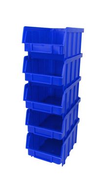 Schulz Haushaltswaren Stapelbox 5, 10 oder 20 Stück Sichtlagerkästen stapelbar vielseitig einsetzbar (5 St), aus hochwertigem Kunststoff