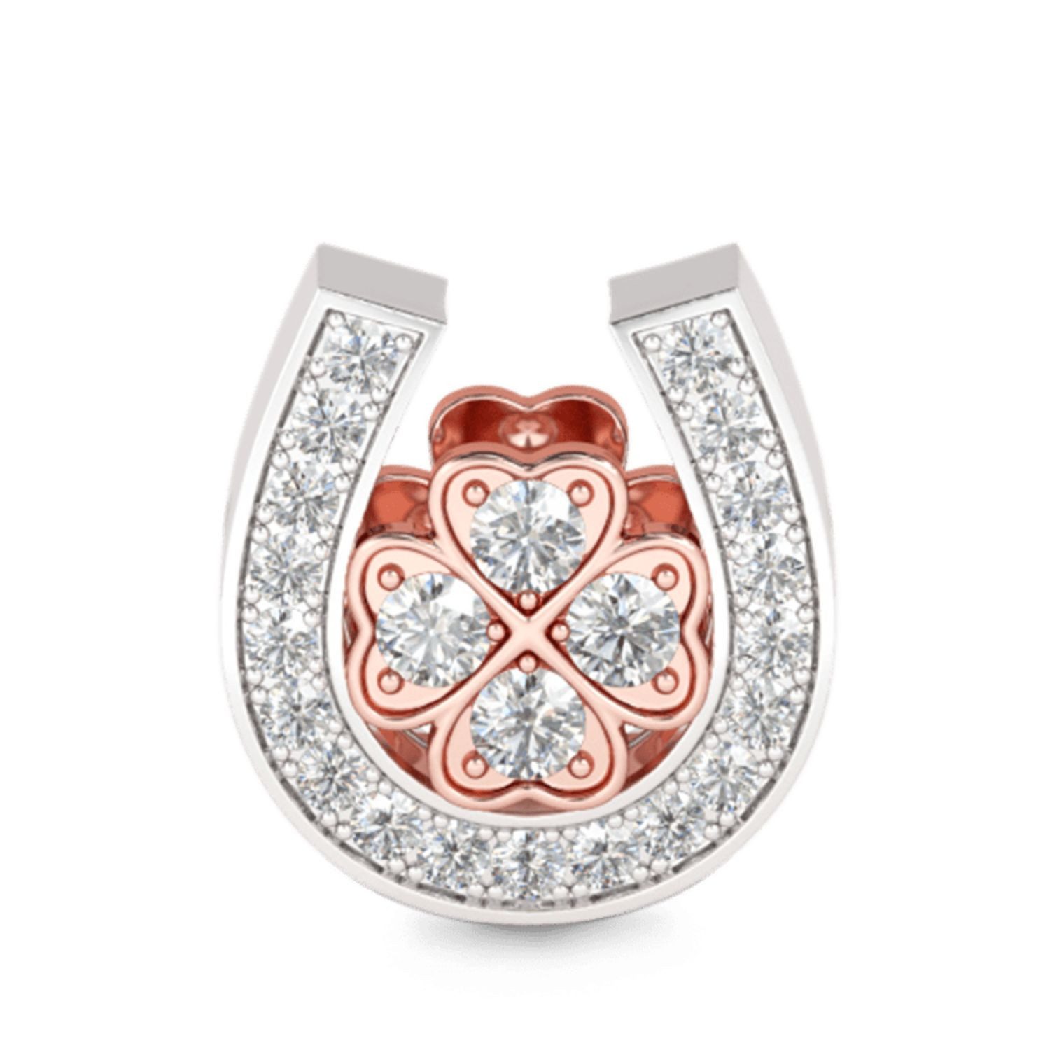 Gnoce Bead Gnoce Charm Glücks-Hufeisen AKCS77 Silber