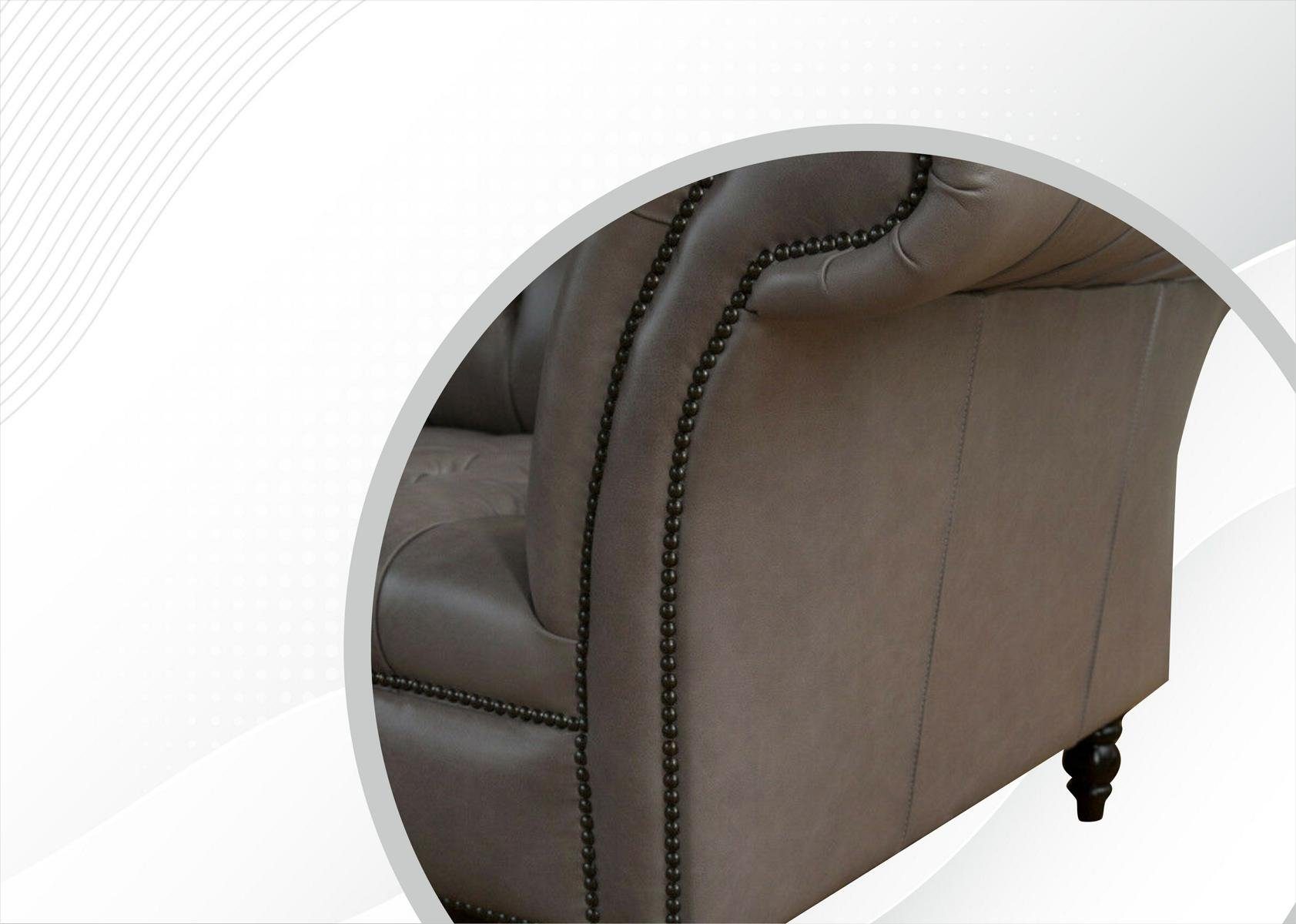 Sitzer Couch Design JVmoebel 225 Chesterfield-Sofa, cm 3 Sofa Chesterfield