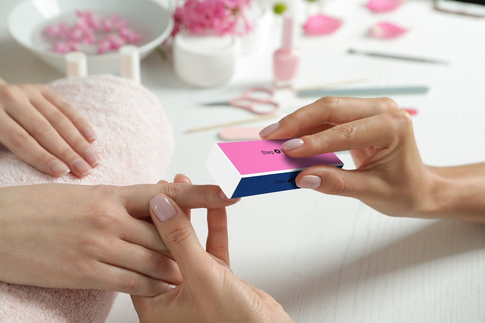 Wellgro Polierblock Nagelfeilen Block - Buffer, 4-tlg.