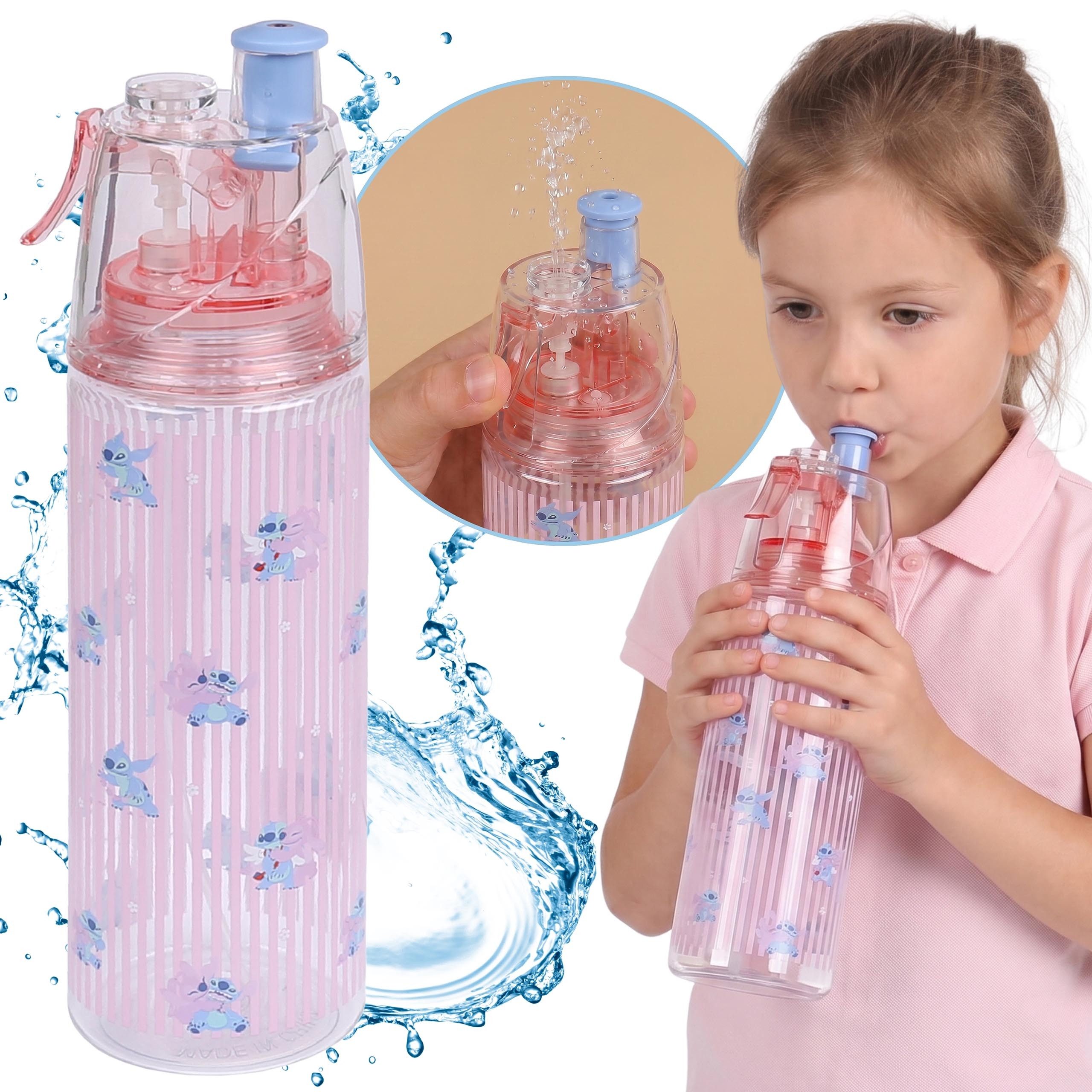 Sarcia.eu Trinkflasche DISNEY Stitch Wasserflasche mit Trinköffnung, 600 ml