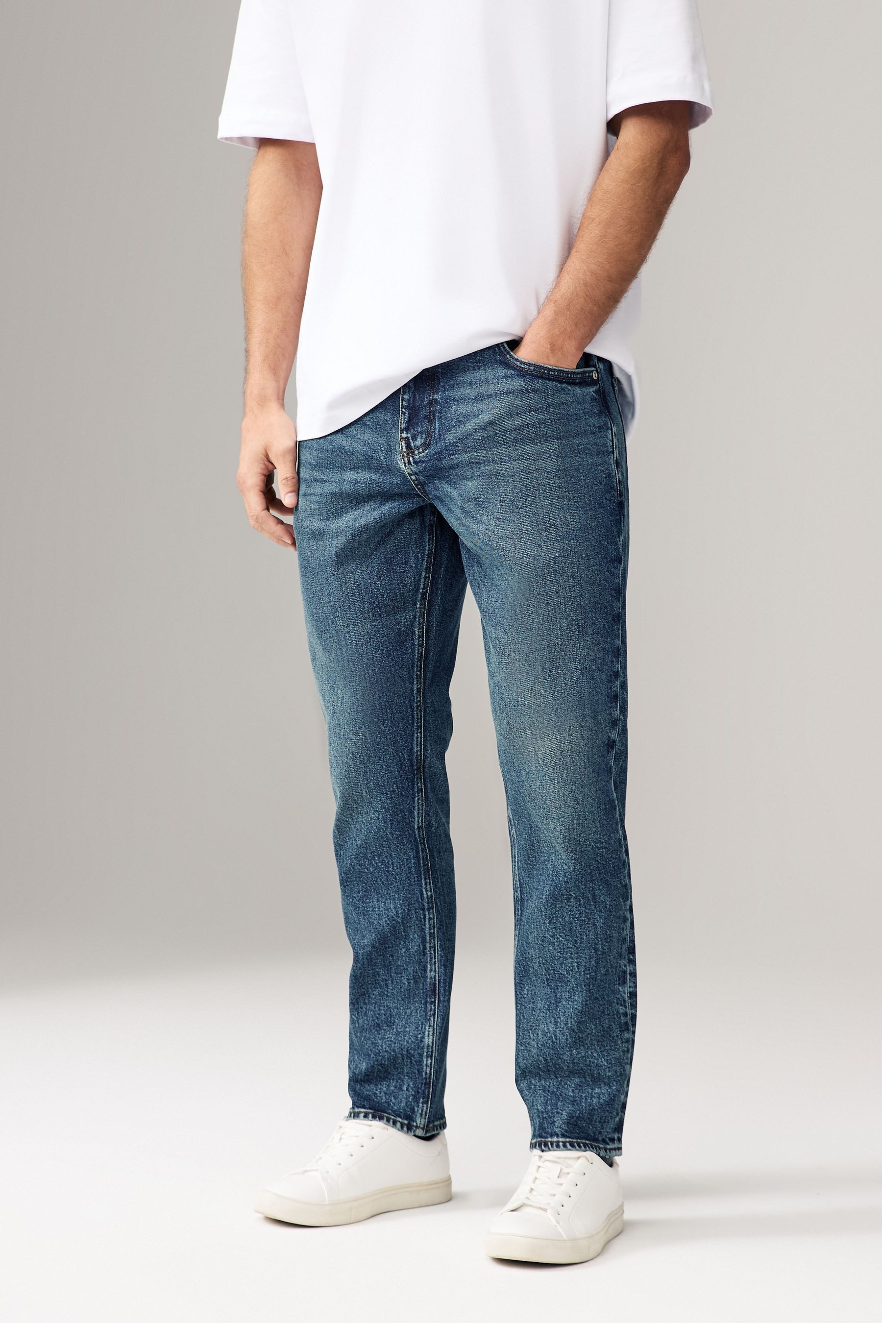 Next Slim-fit-Jeans Authentische Slim Fit Stretchjeans im Vintage-Look (1-tlg)