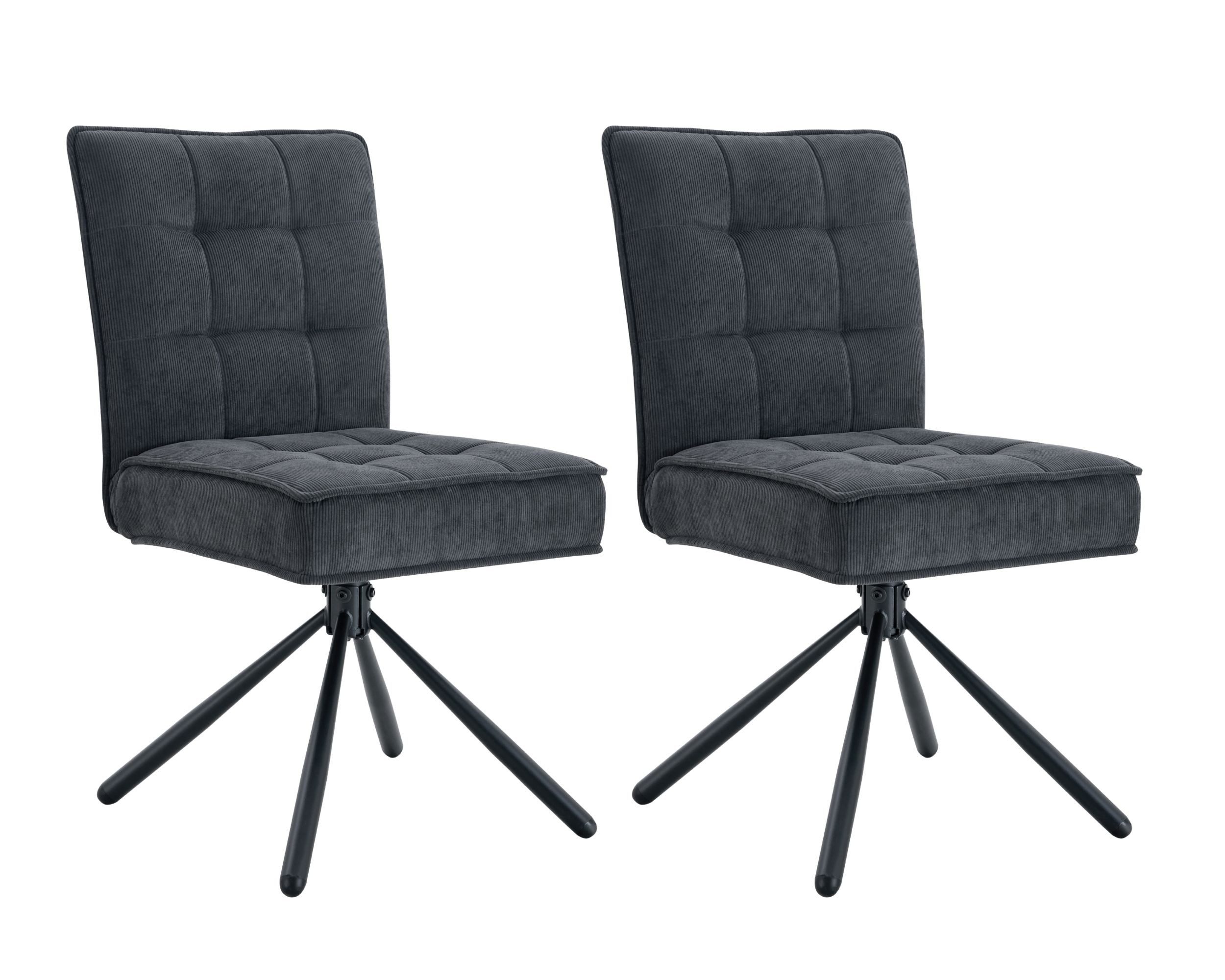 Duo Collection Polsterstuhl Esszimmerstuhl Nola (2er Set), Kord-Bezug, mit günstig online kaufen