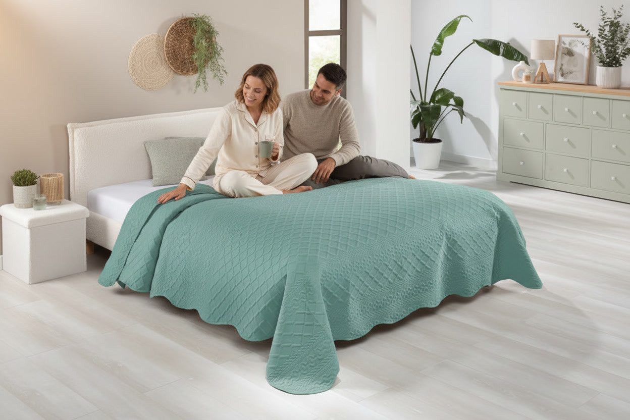 Delindo Lifestyle Tagesdecke Rocco, 3D Steppmuster Struktur, elegant, Bettüberwurf in 220x240 cm