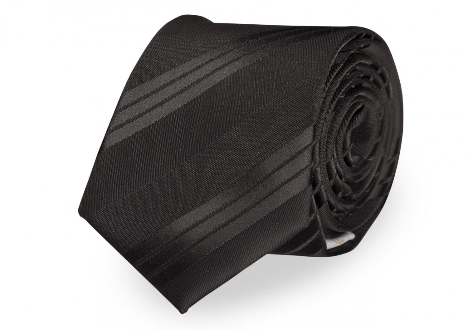 Fabio Farini Krawatte verschiedene Herren Krawatten - klassische Streifen Schlips in 8cm (ohne Box, Gestreift) Breit (8cm), Schwarz
