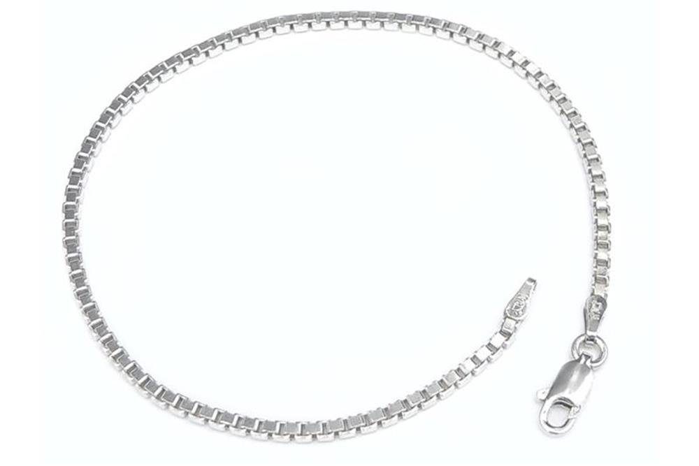 Silberkettenstore 16-25cm von Länge 2mm Silberarmband Armband - Silber, Veneziakette wählbar 925
