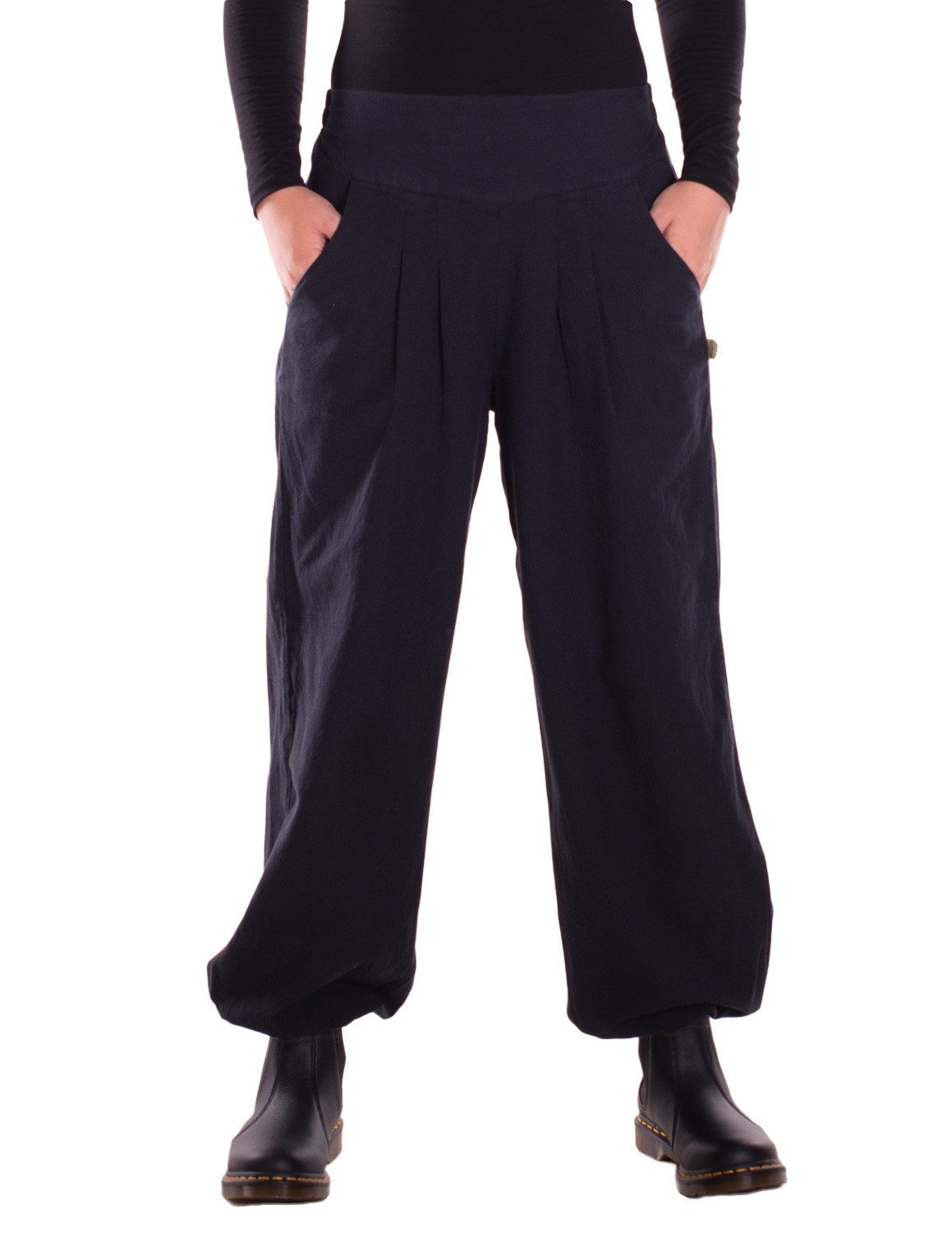 Vishes Haremshose Lange Damen Sommerhose Haremshose Schlupfhose einfarbig Dehnbund Alternative Bekleidung, Ethno, Hippie, Retro Style