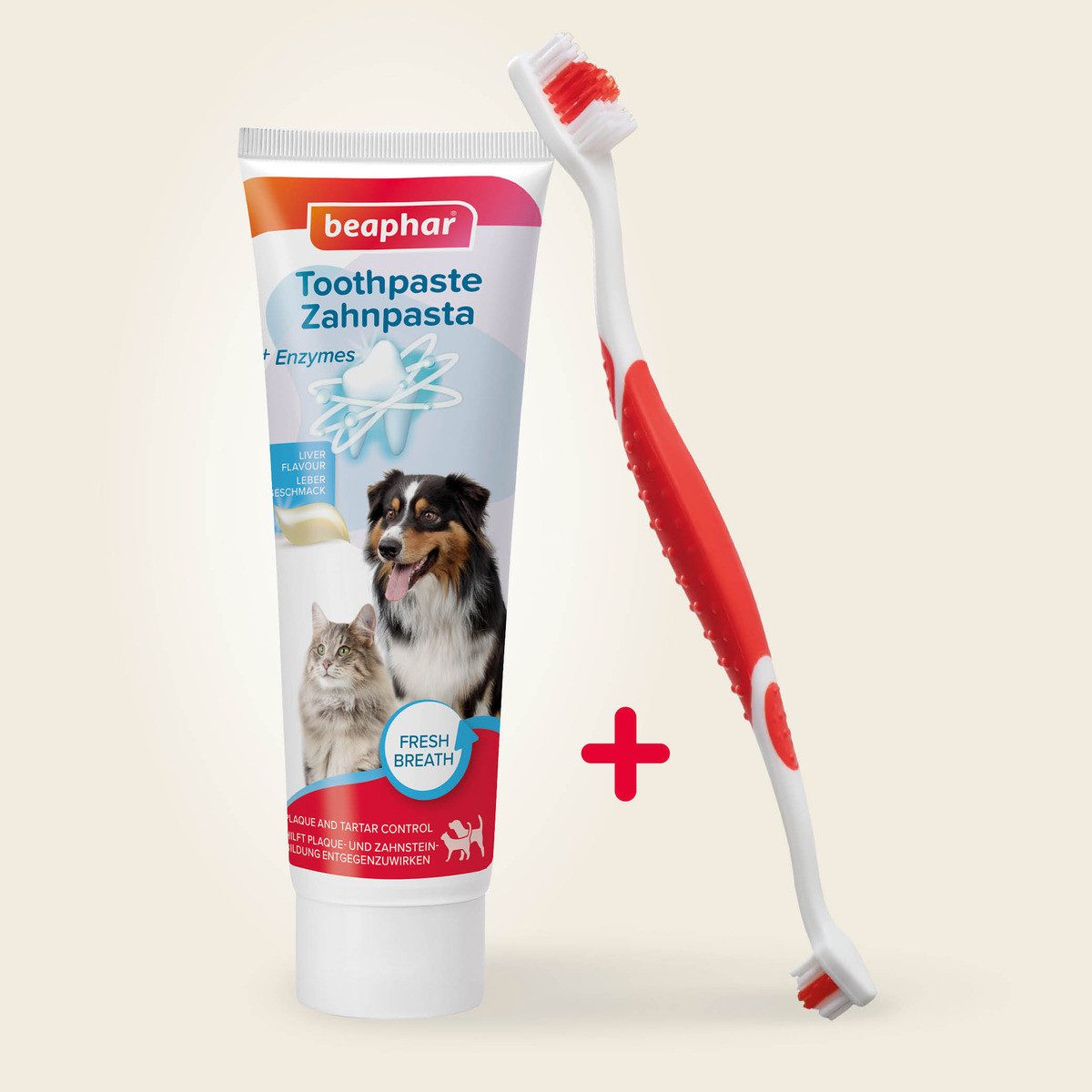 beaphar Tierzahnbürste Zahnpflege Set (Zahnpasta & Bürste)