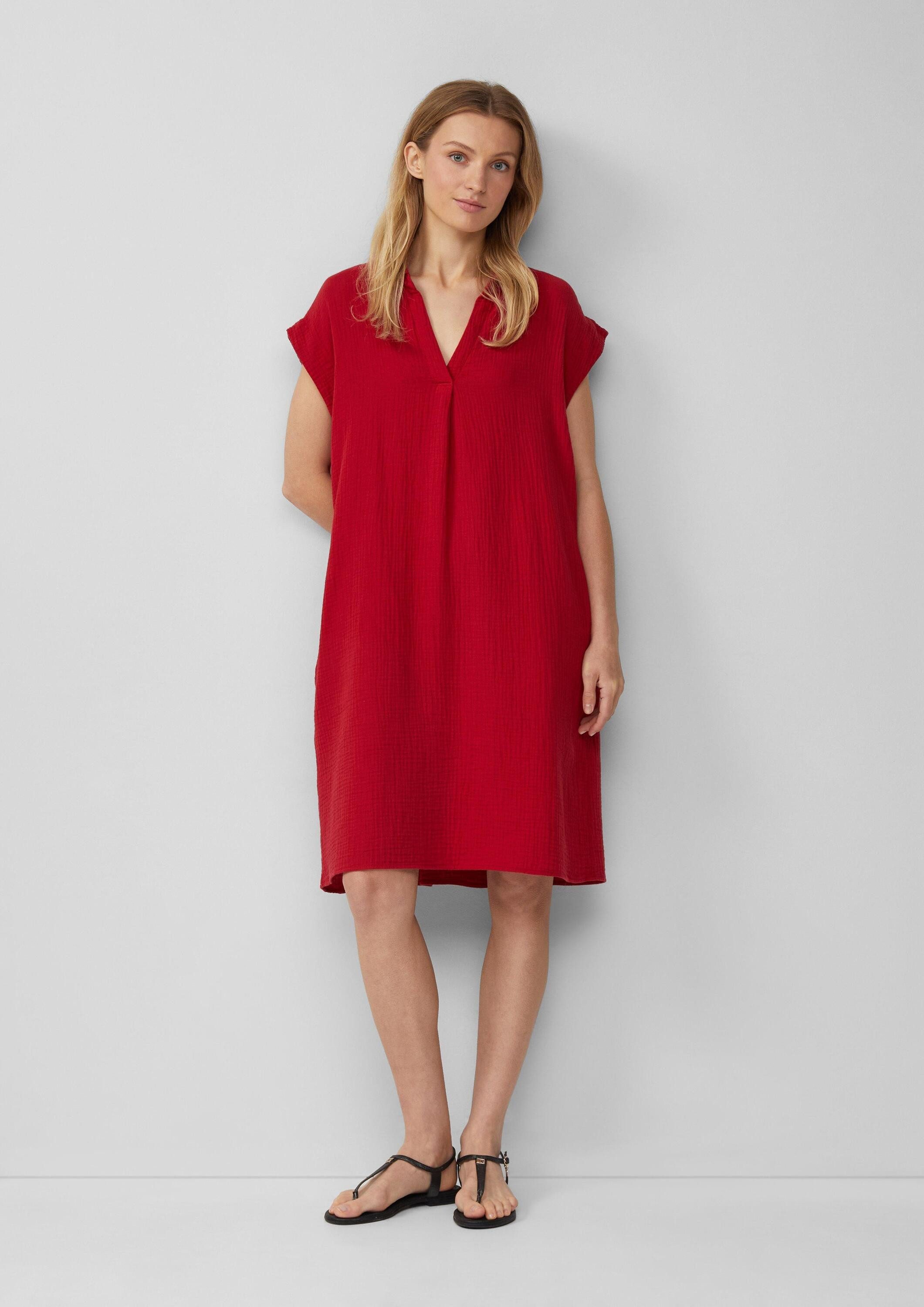 s.Oliver Midikleid Kleid Lässiges Kleid aus Musselin mit Eingrifftaschen günstig online kaufen