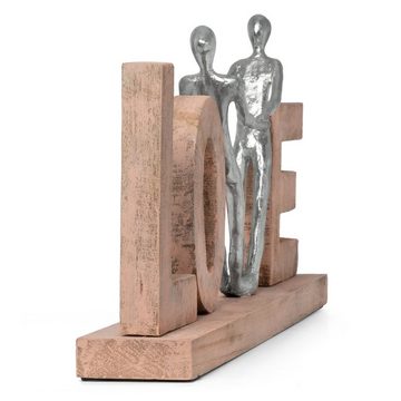 Moritz Skulptur Love Aufsteller Verliebt sein 57 x 7 x 26 cm, Dekoobjekt Holz, Tischdeko, Fensterdeko, Wanddeko, Holzdeko