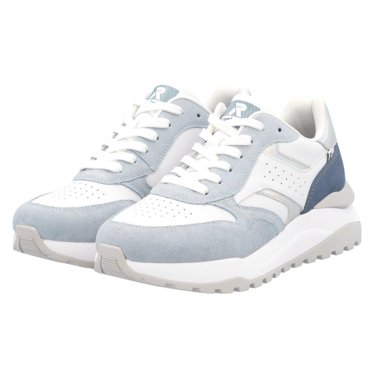 Rieker (Rauhleder) W2500 weiss/blau Damen Sneaker günstig online kaufen